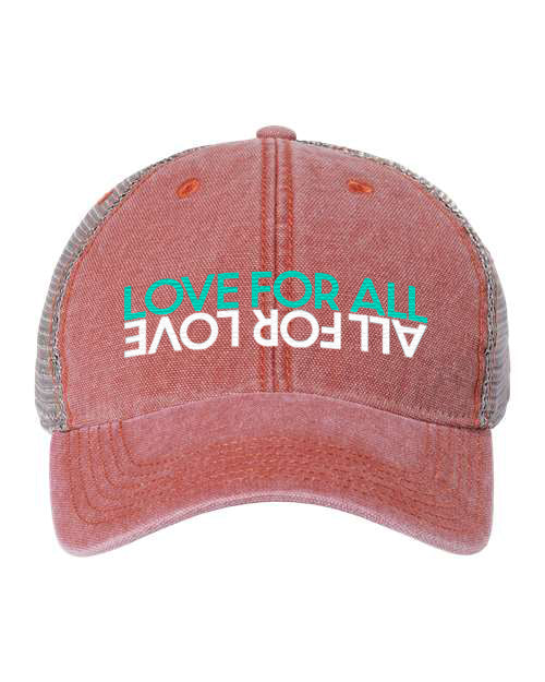 Legacy Dashboard Trucker Cap with Aqua/White Embroidery (Preorder)