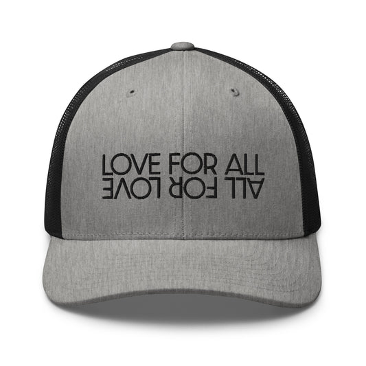 Love For All Heather Gray/Black Trucker Cap