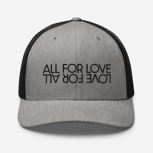 All For Love Heather Gray/Black Trucker Cap