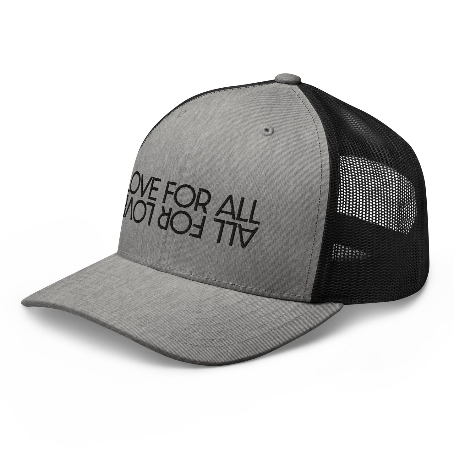 Love For All Heather Gray/Black Trucker Cap