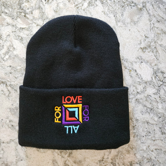 Black Beanie with 4 Color Logo Embroidery (Preorder)